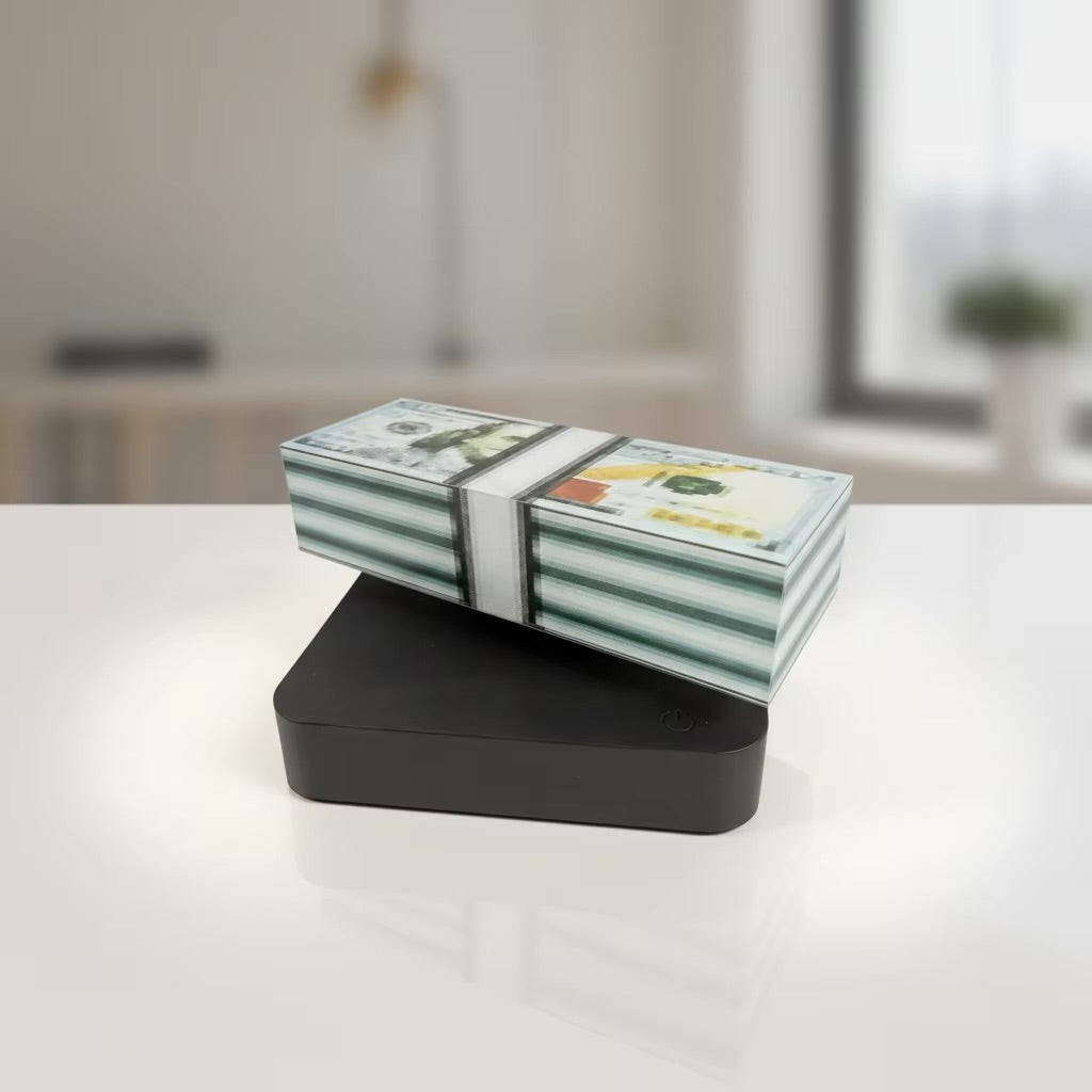 Levitating Money Lamp™ – Floating $100 Bill LED Desk Light